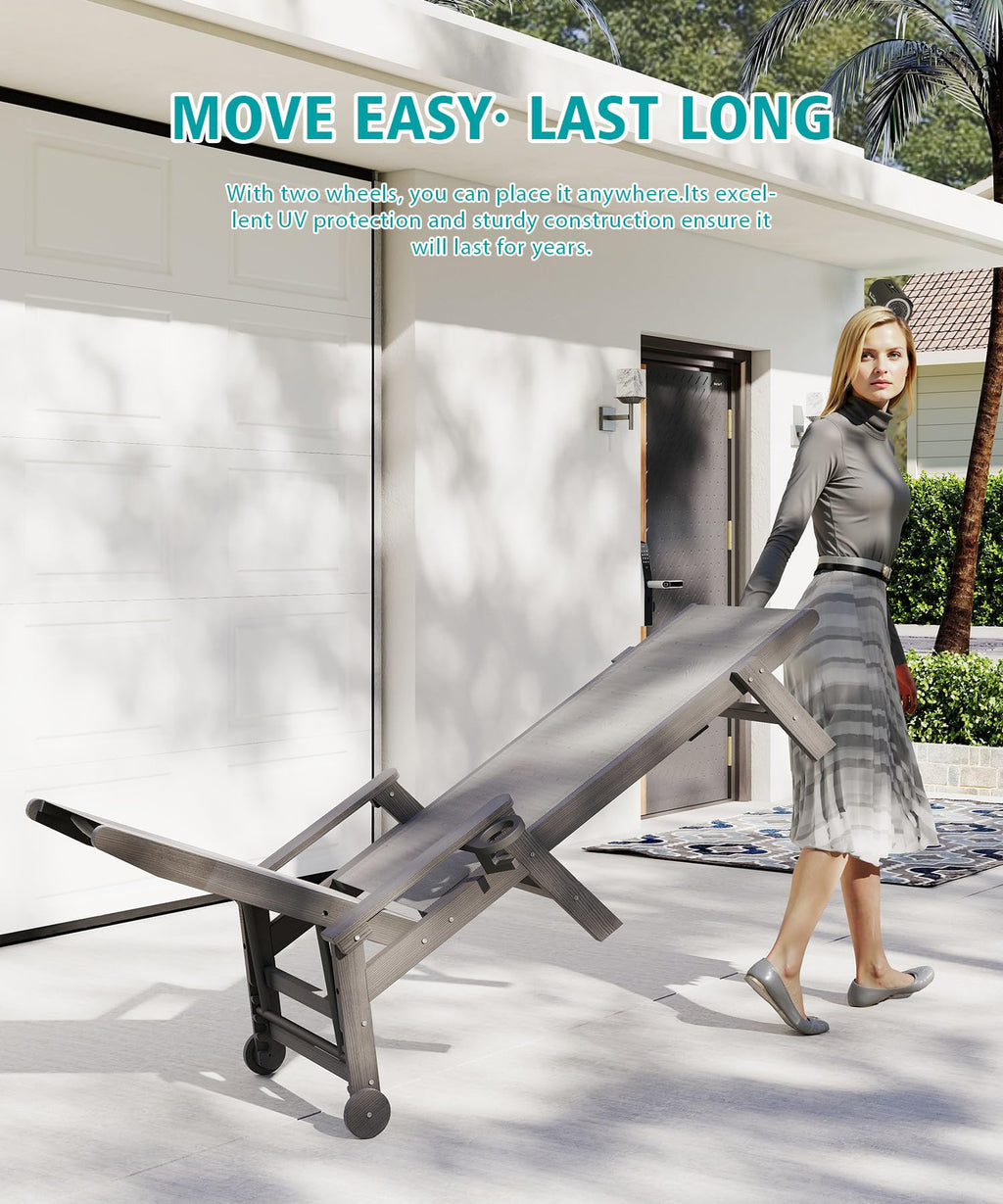 HDPE Chaise Lounge Outdoor Chair