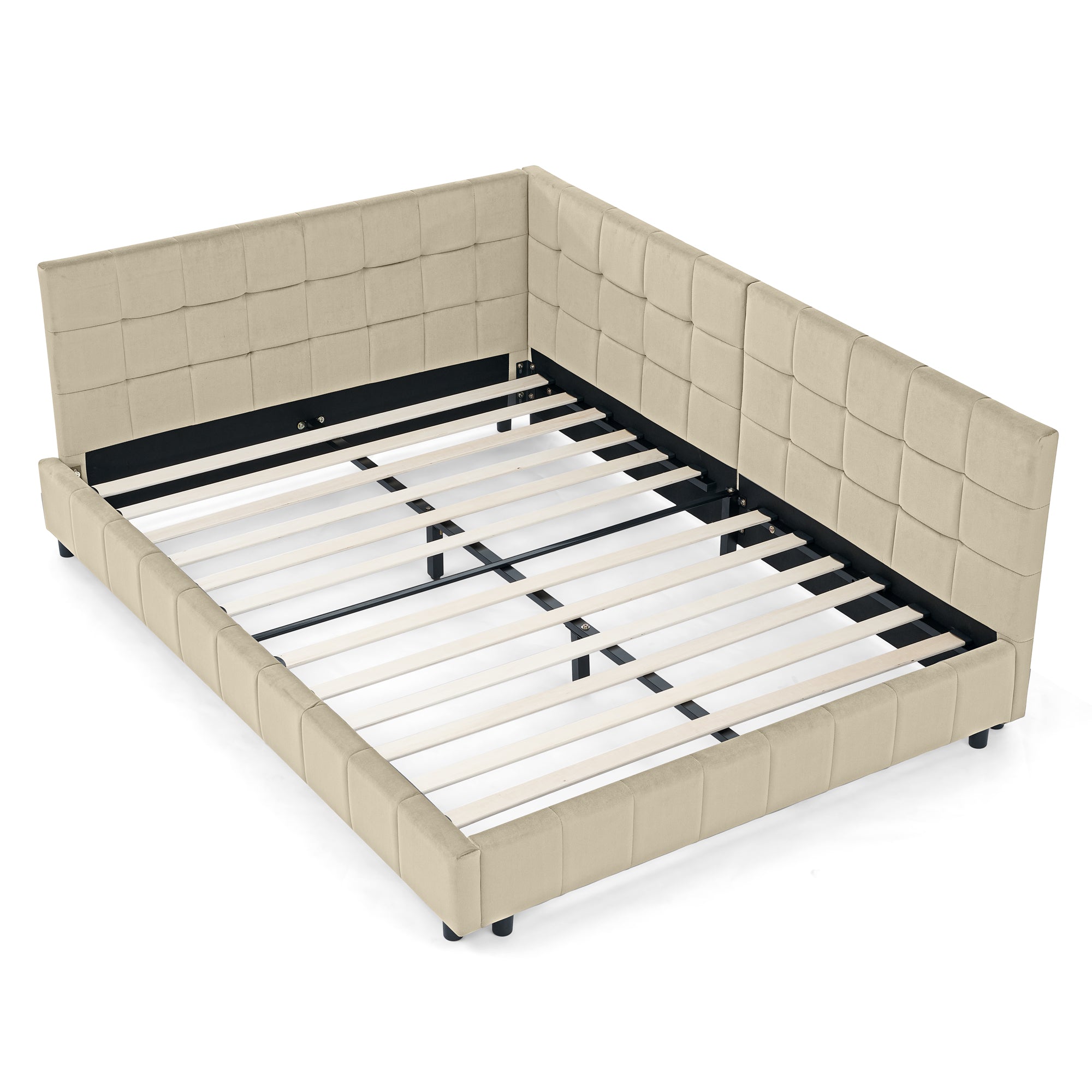 Full Size Upholstered Tufted Bed Frame