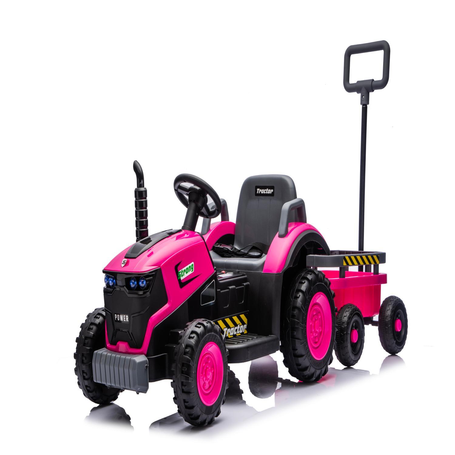 Kids Electric Ride On Tractor With Trailer