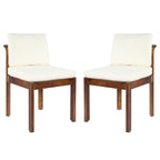 Acacia Wood Outdoor Dining Chair Set of 2