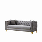 80" Chesterfield Velvet Sofa