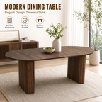 70.8" Oval Kitchen Table for 4-8 People