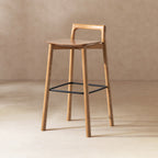 Sven 30" Modern Minimalist Low Back Wood Barstool
