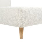 Roman Curved Headboard Upholstered Platform Bed, Queen