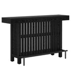 63" Modern Black Home Bar Unit