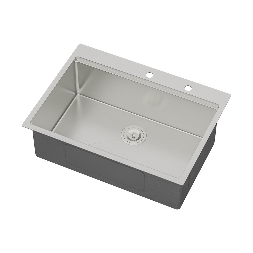 30 Drop Kitchen Sink - 30 x 22 x 10 Inch Kitchen Sink Drop-in Topmount Single Bowl