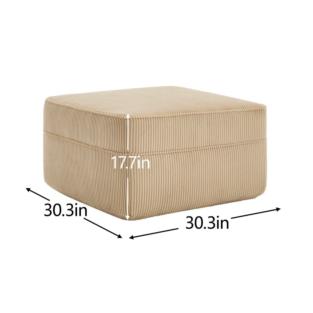 Ottoman Corduroy - Camel