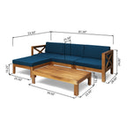 Alcove Lshape Sofa Set, Dark