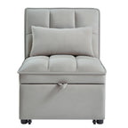 4 In1 Multi-Function Single Sofa Bed with Storage Pockets