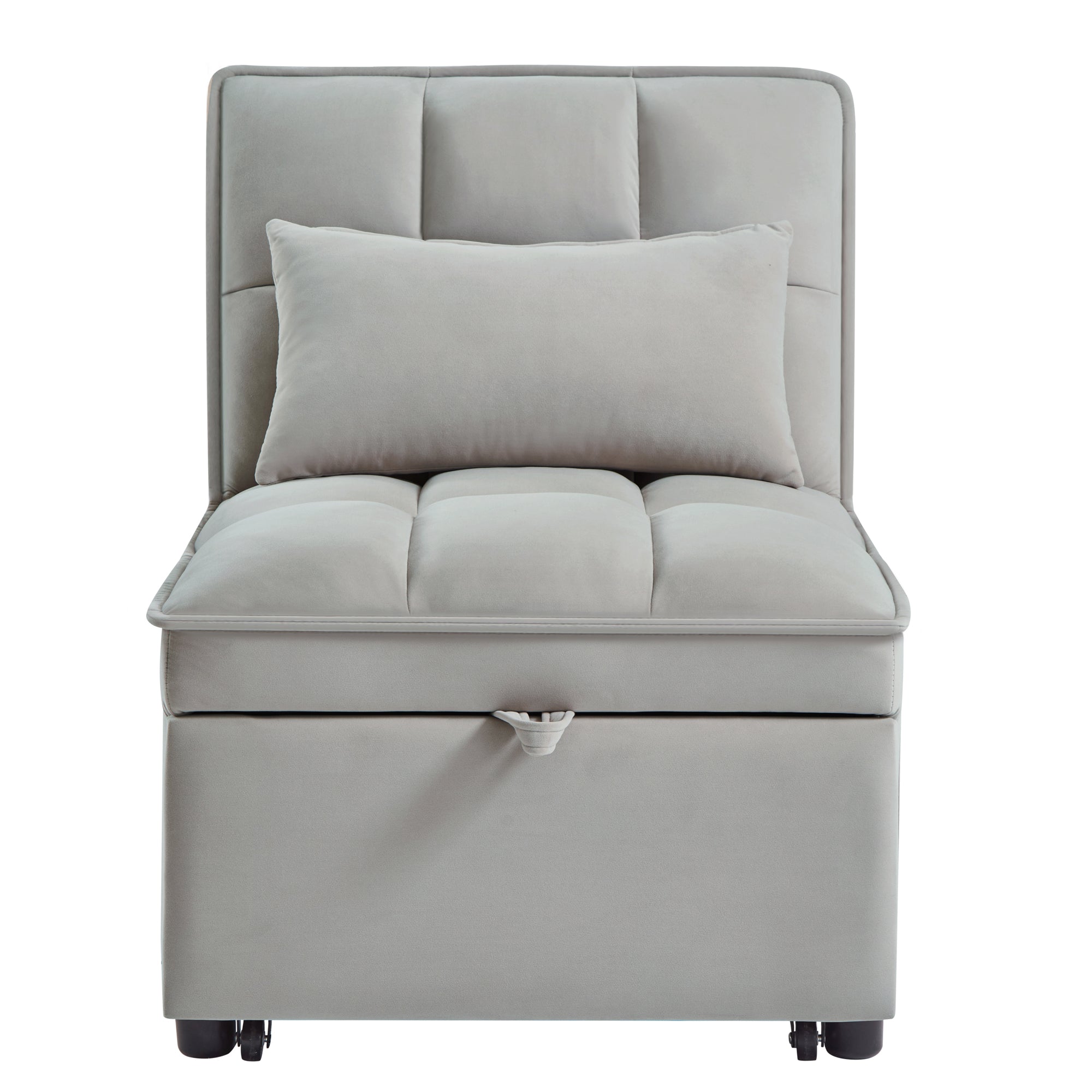 4 In1 Multi-Function Single Sofa Bed with Storage Pockets