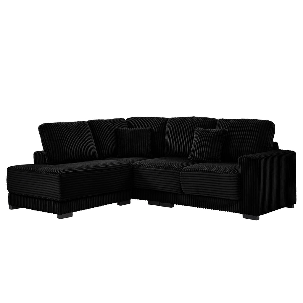 93" Sectional Sofa with Reversible Chaise Lounge