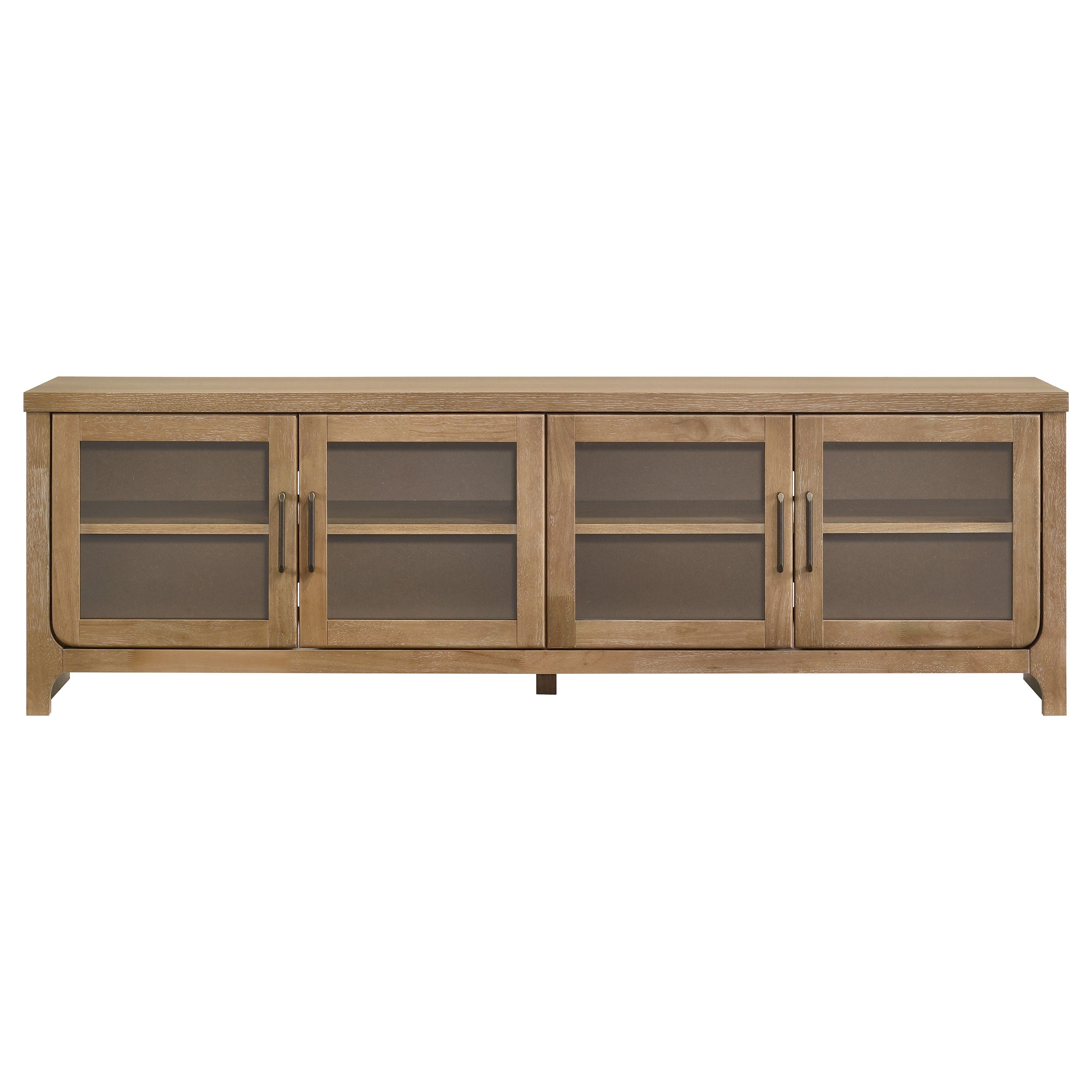 Brenham 79-inch 4-door TV Stand Media Console Washed Oak-