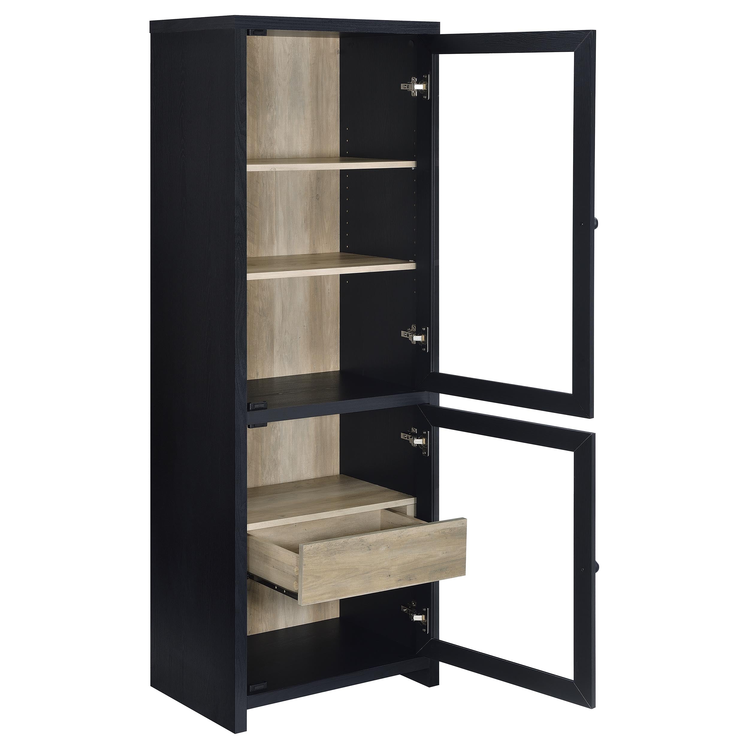 Denison 3-piece Entertainment Center 79-inch TV Stand Black-