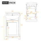 20-Inch Bathroom Vanity with Ceramic Sink