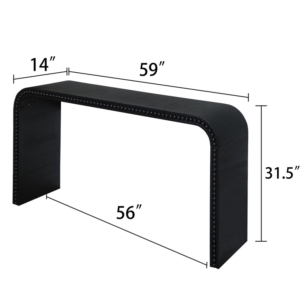Black Wood Console Table