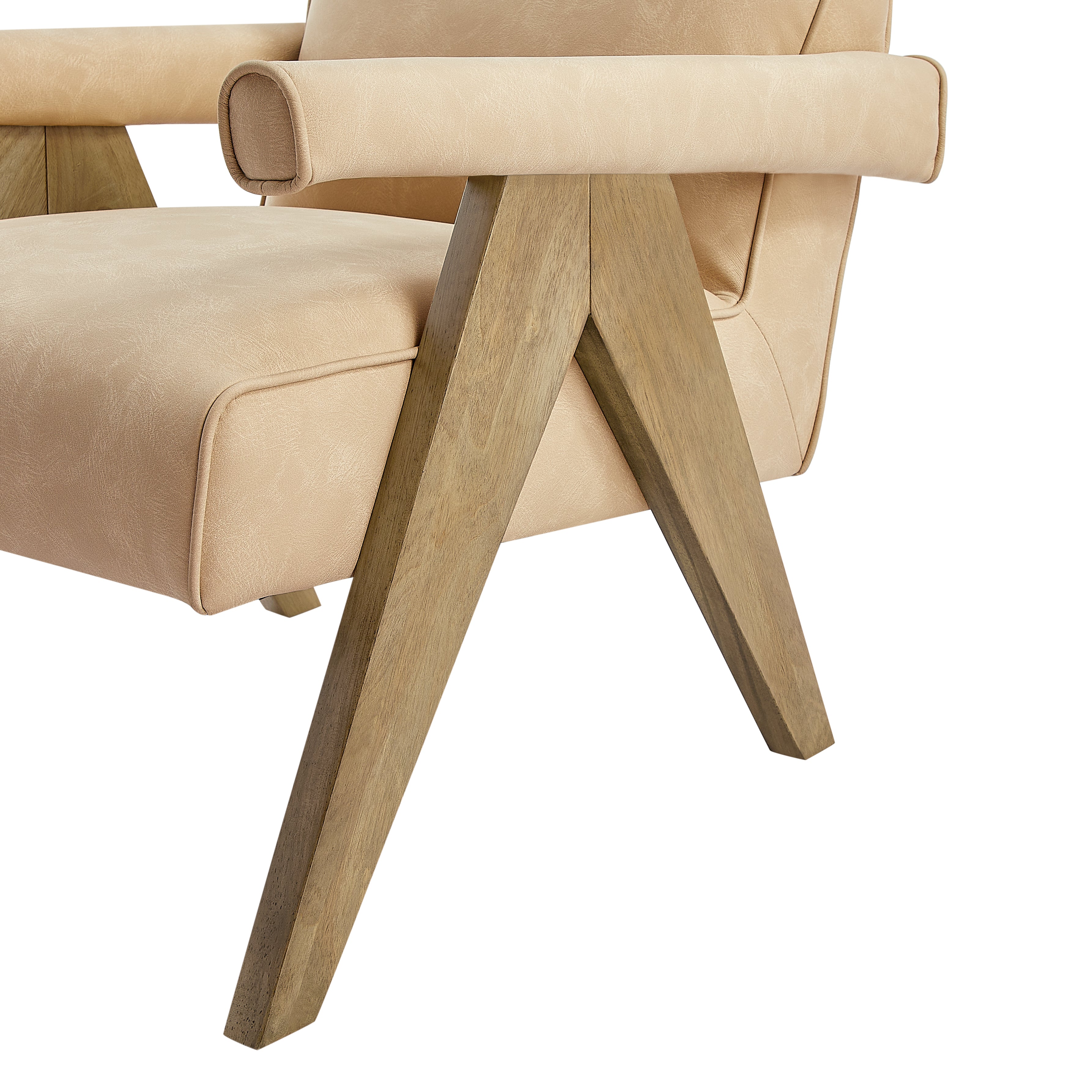 Nessi Modern Faux Leather Arm Chair