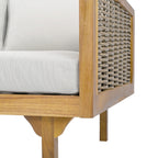 Claremont 3 Seater Daybed With Rattan Arms (Light)