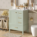 24.8" Bathroom Vanity with Ceramic Sink