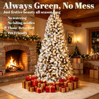7.5 ft Pre-Lit Flocked Fraser Fir Artificial Christmas Tree