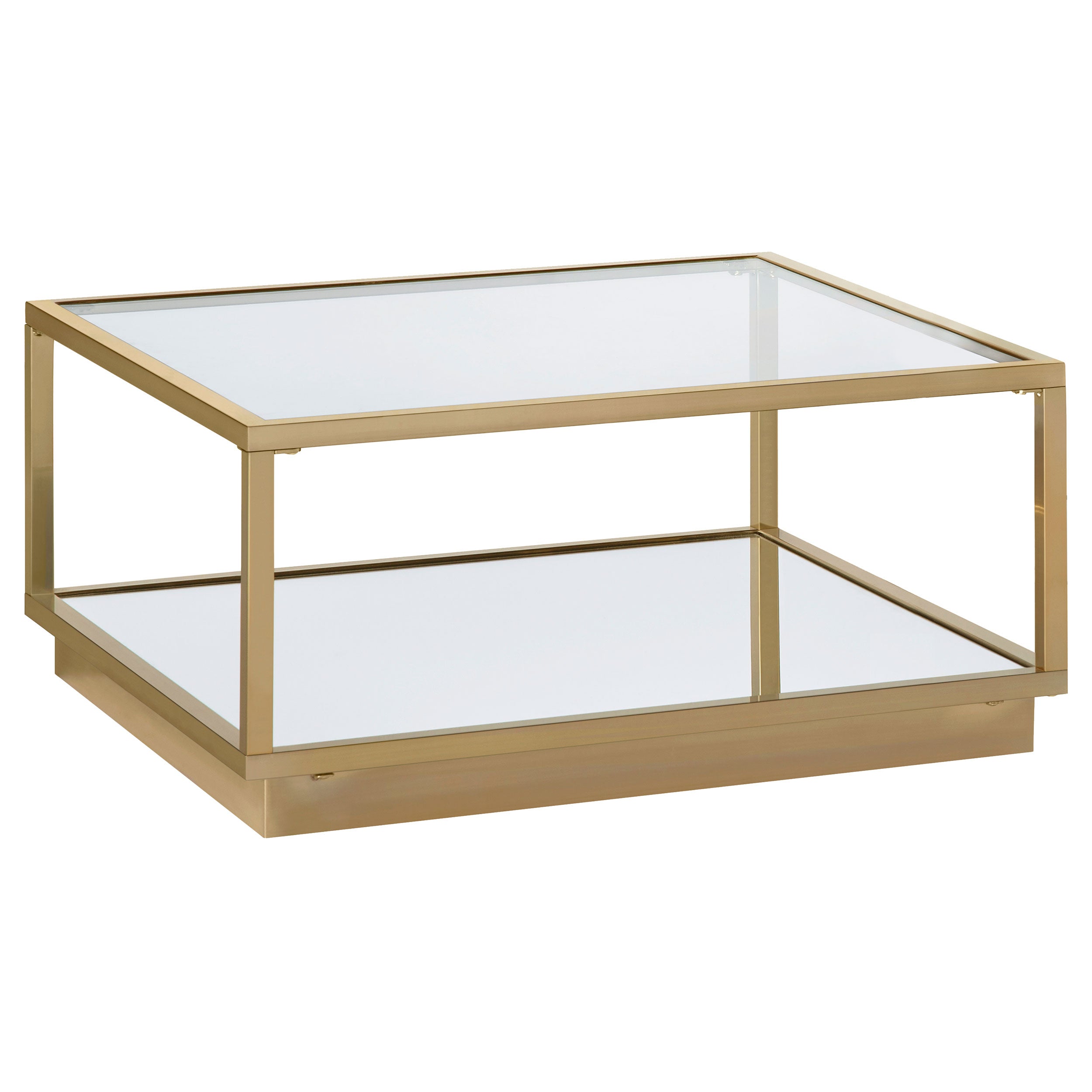 Renee 2-piece Square Coffee Table Set Rose Brass-CoasterElevations