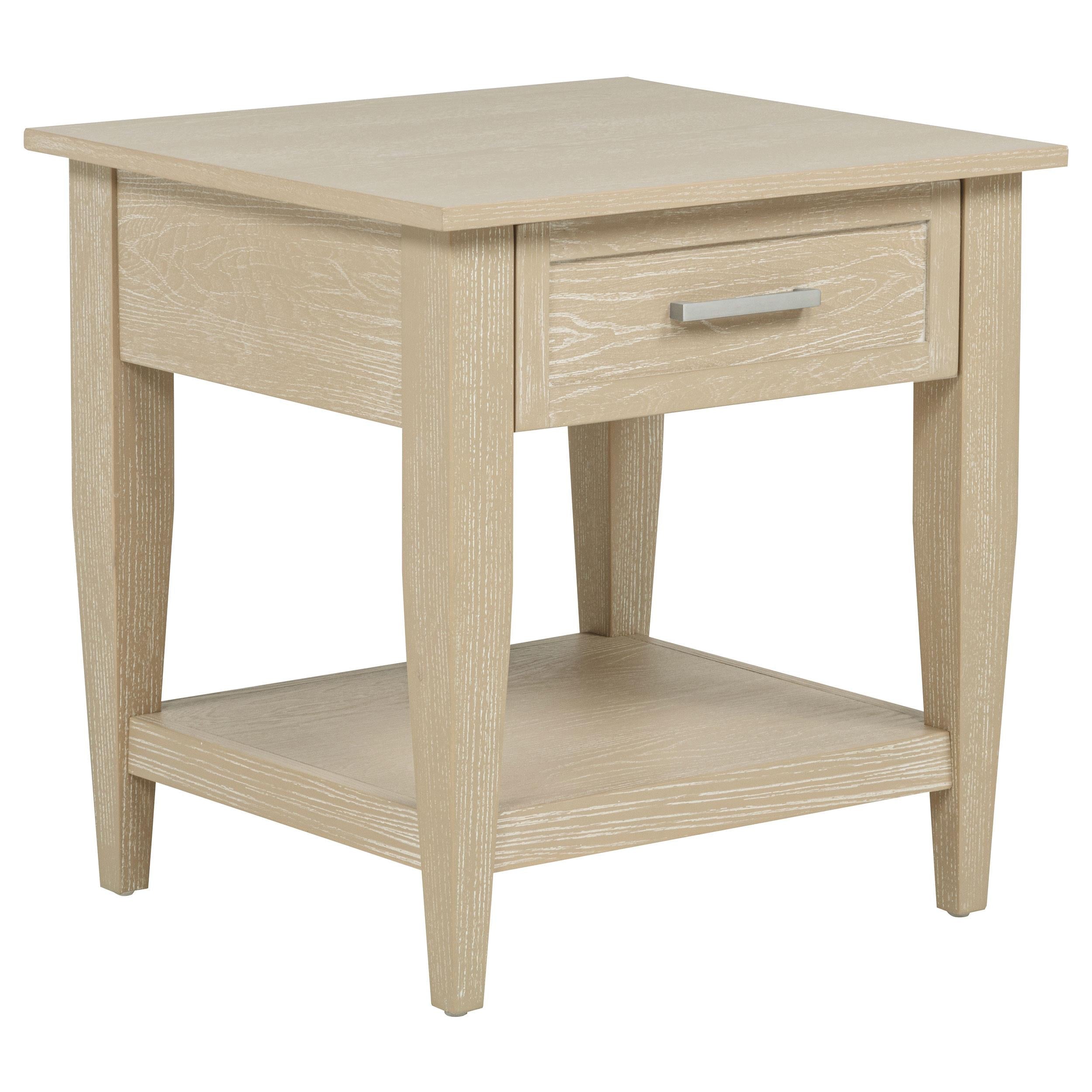 Lindenton 1-drawer Wood Occasional Side End Table Blonde-