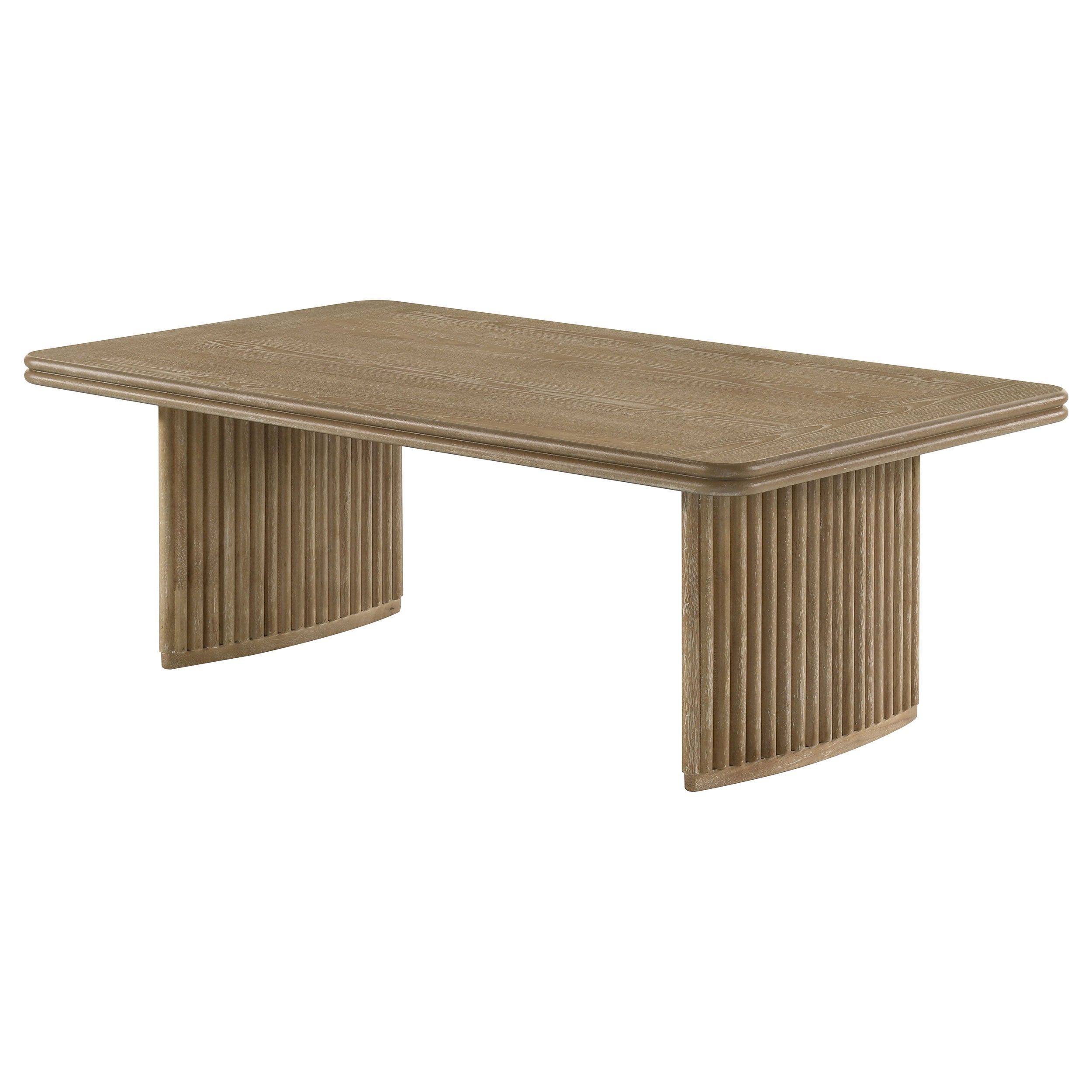 Adina Rectangular Wood Coffee Table Distressed Light Brown-