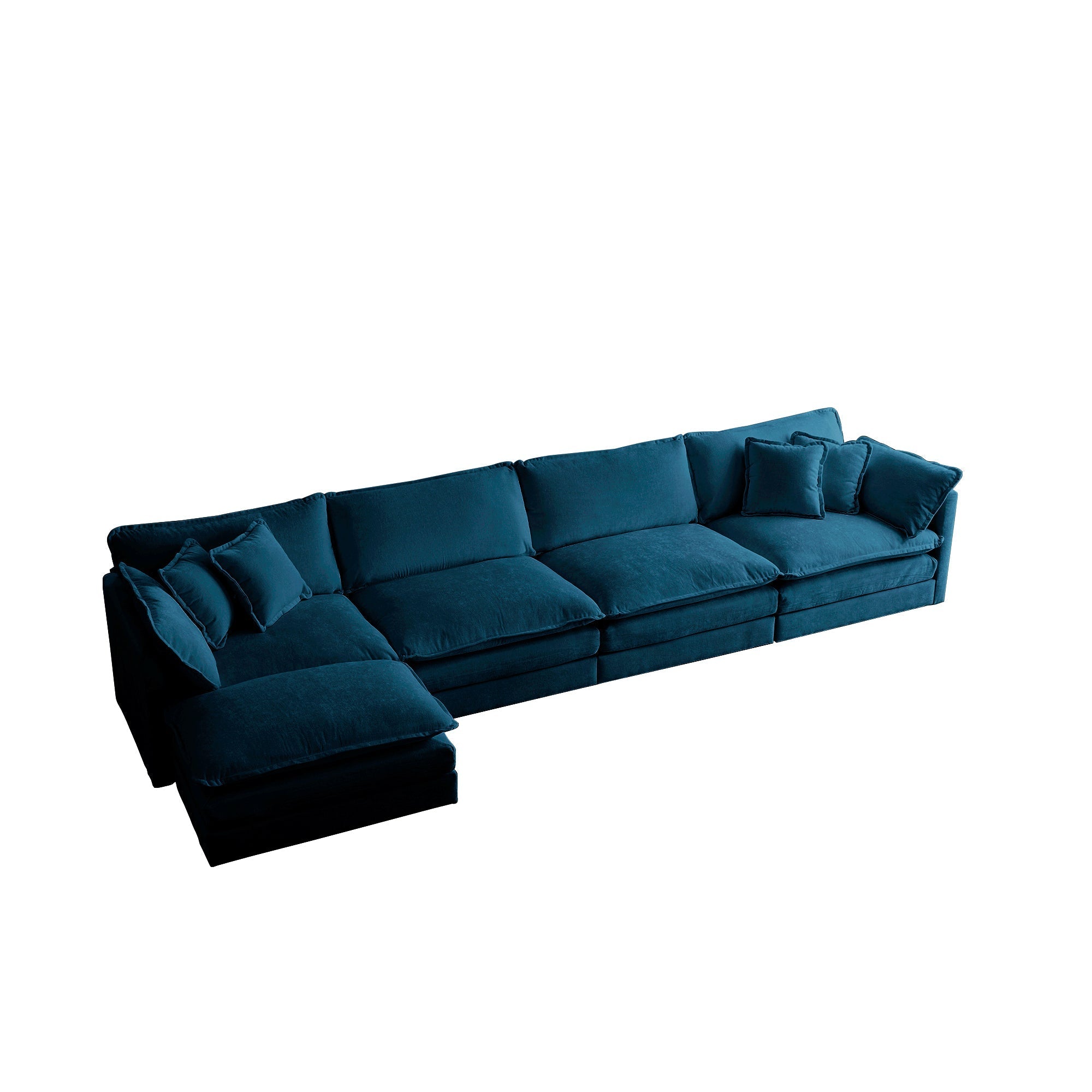 Modular Sectional Sofa for Living Room, U Shaped 5 Seater with Ottoman
