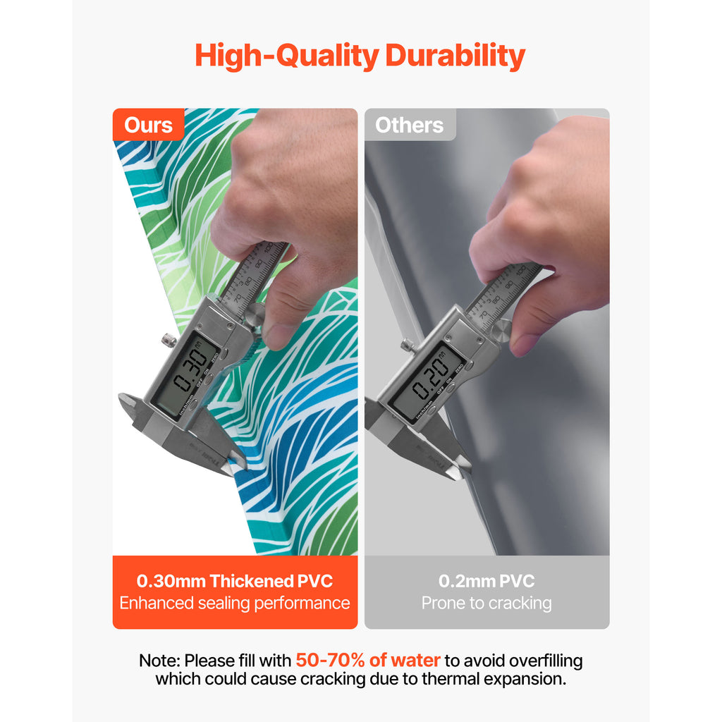 28 Gauge Reflective Double Chamber Water Bags Tubes for Pool Cover