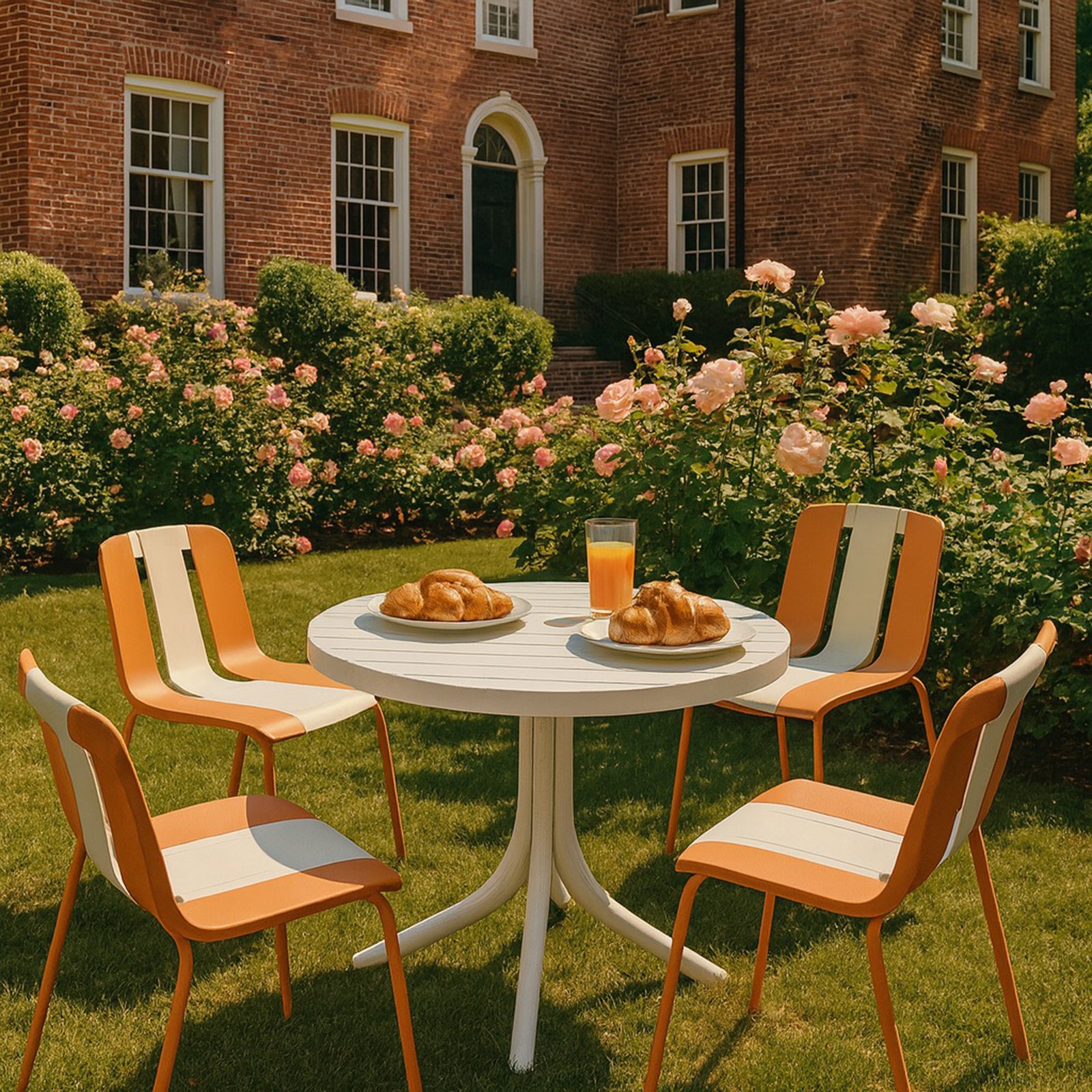 Summer 4-Pack Modern Striped Color Block Chairs