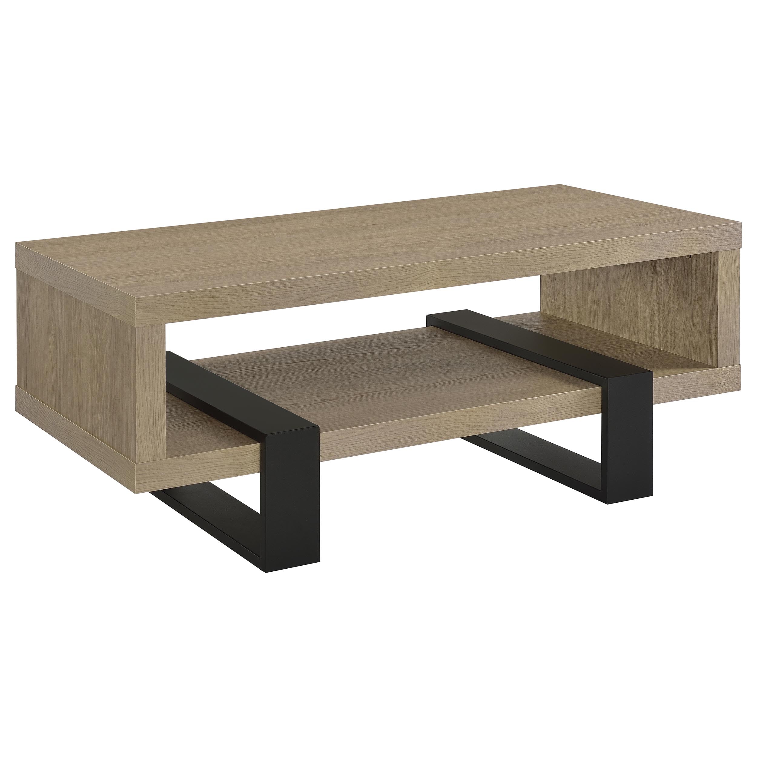 Dinard Engineered Wood Cocktail Coffee Table Latte-