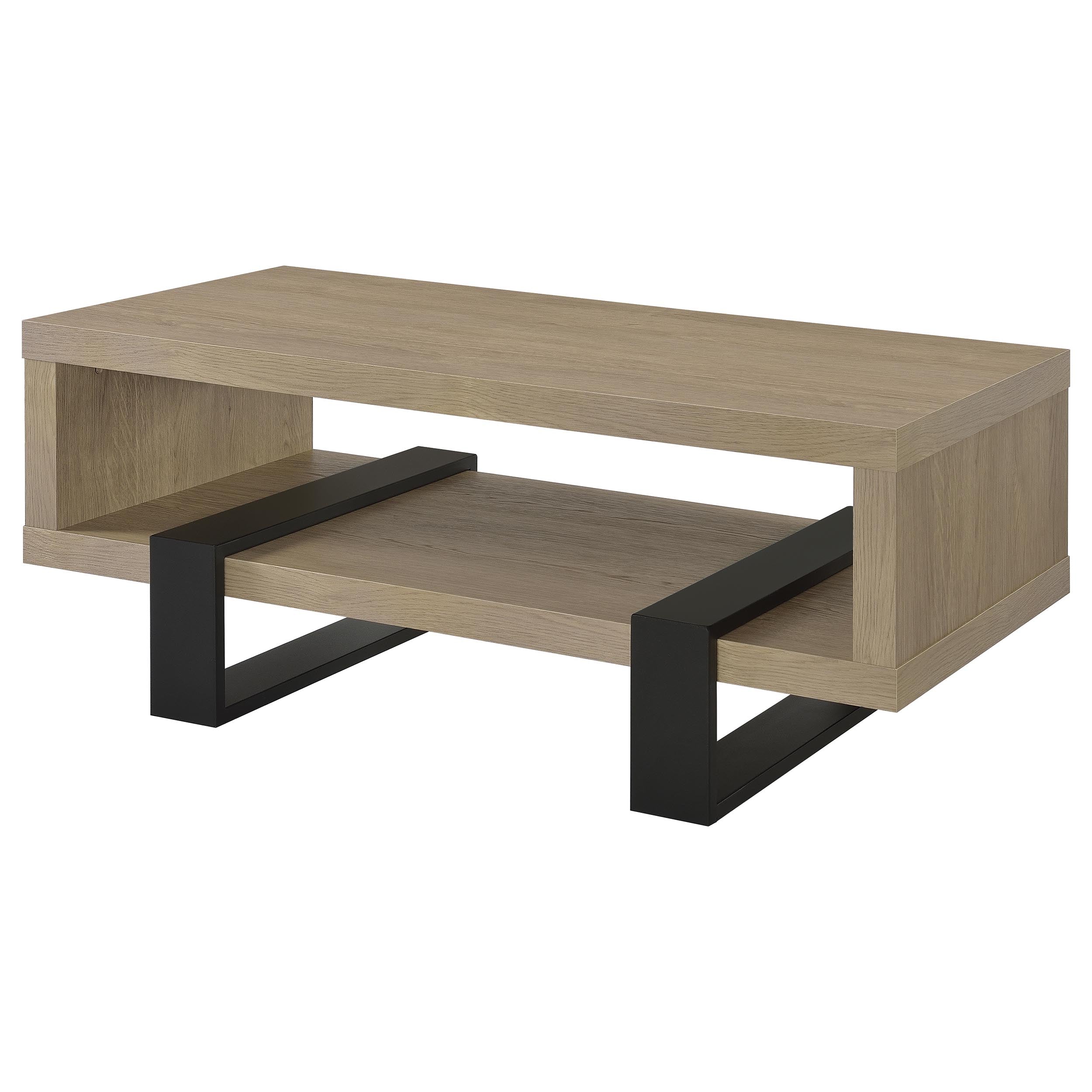 Dinard Engineered Wood Cocktail Coffee Table Latte-
