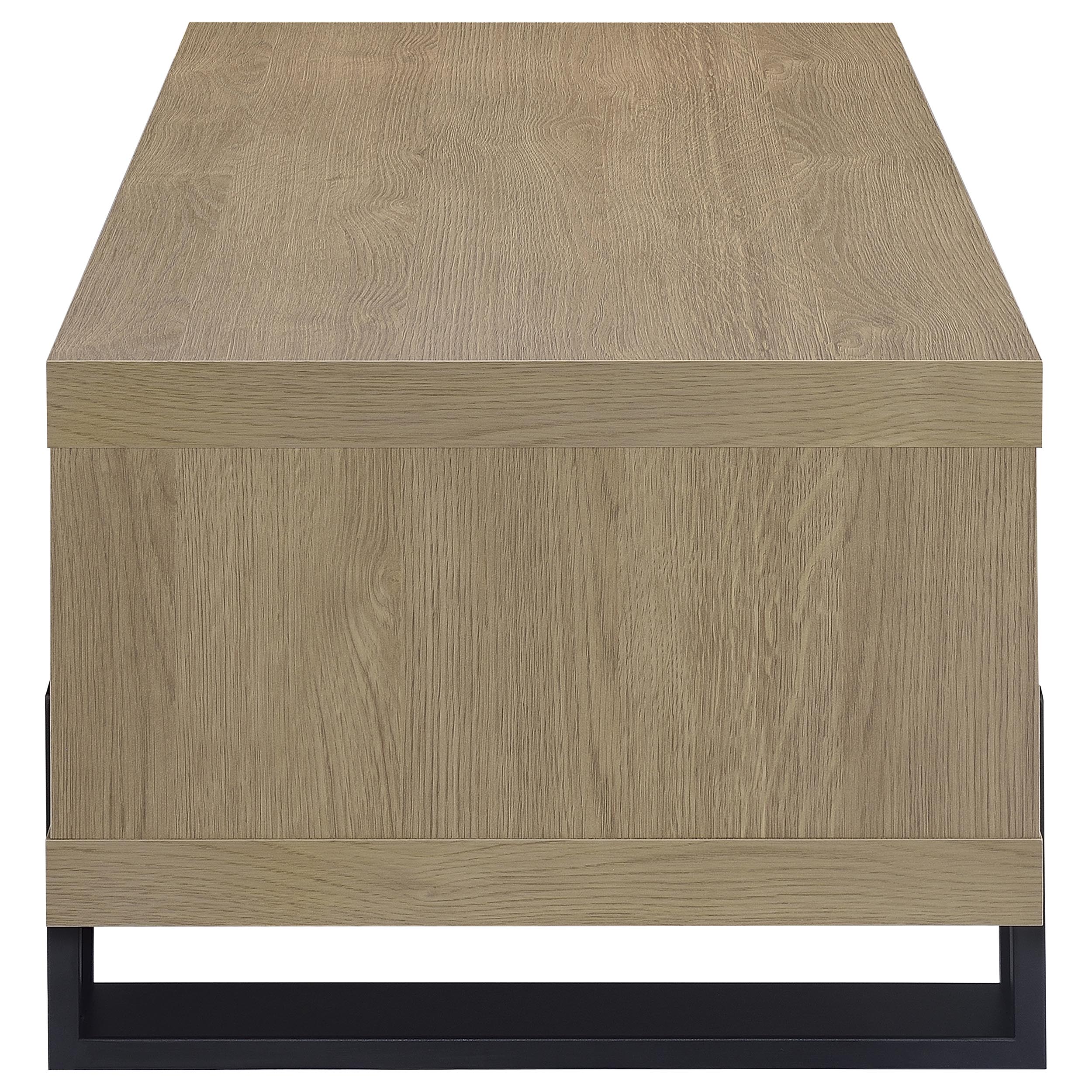 Dinard Engineered Wood Cocktail Coffee Table Latte-