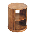 Solid Wood Ventura Open Round Side Table