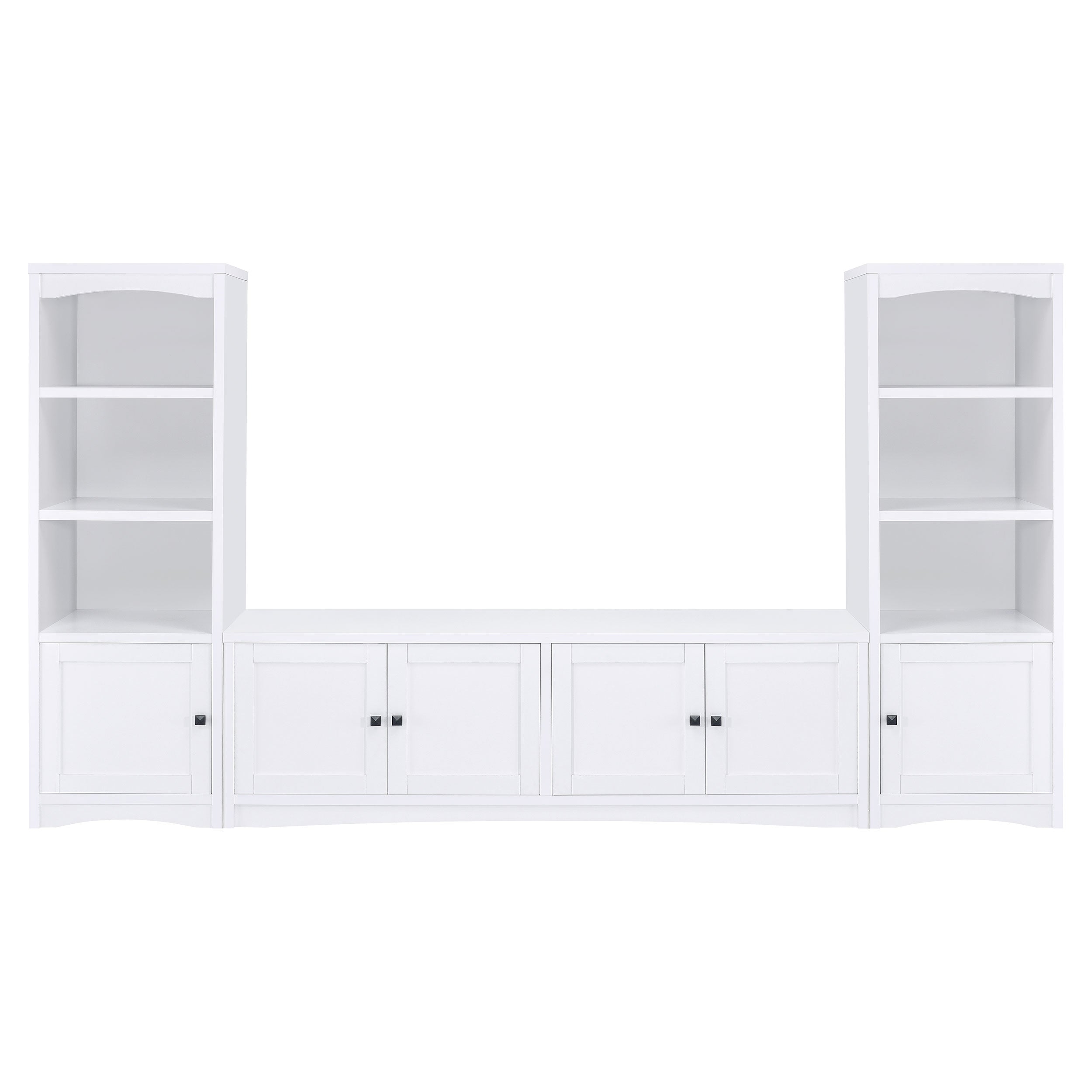 Laughlin 4-door Engineered Wood 78-inch TV Stand White-