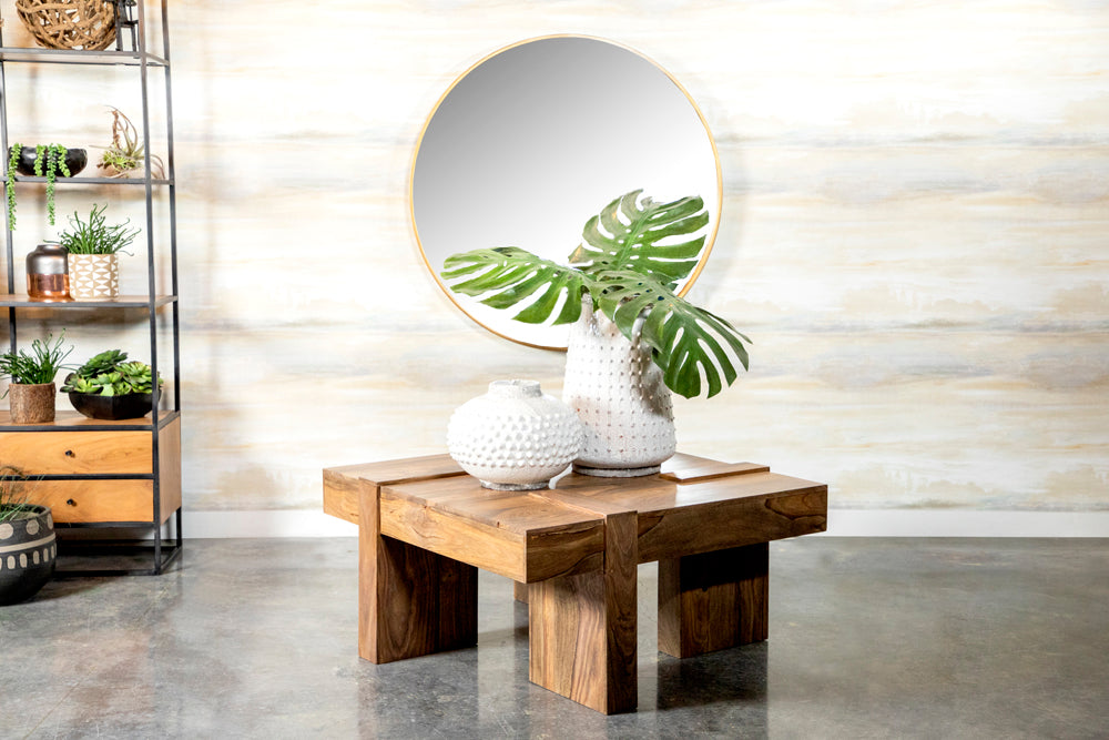 Samira Square Solid Wood Coffee Table Natural Sheesham-CoasterEssence