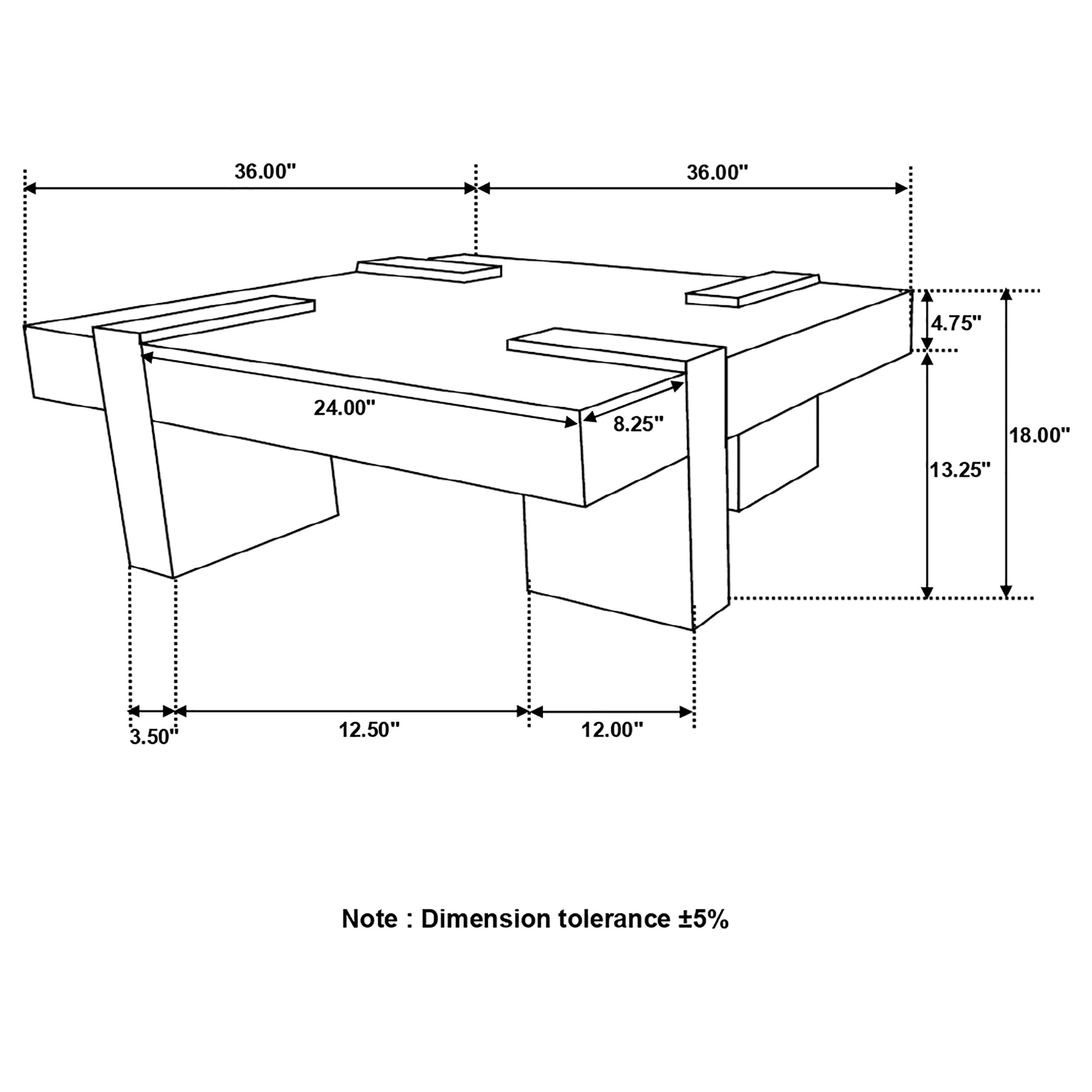 Samira Square Solid Wood Coffee Table Natural Sheesham-CoasterEssence