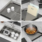 33" Drop-in Kitchen Sink with Pull-out Faucet and Soap Dispenser