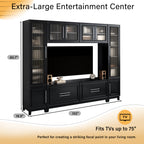 Vibe Haus 102" W Wall Unit Modern Entertainment Center