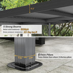 12'x16' Hardtop Lean to Gazebo with Gutters