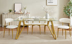 70.9-Inch Rectangular Glass Dining Table