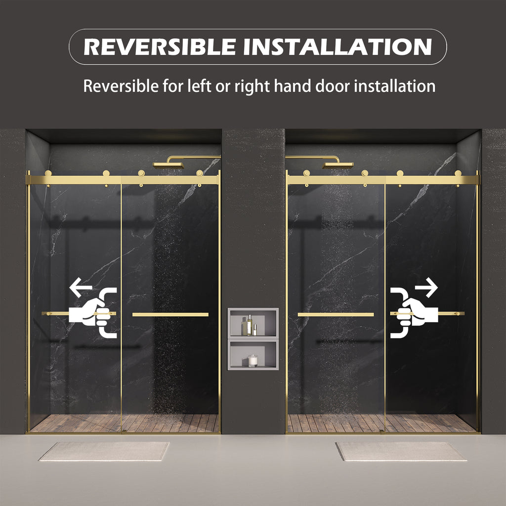 Dual Sliding Frameless Shower Door