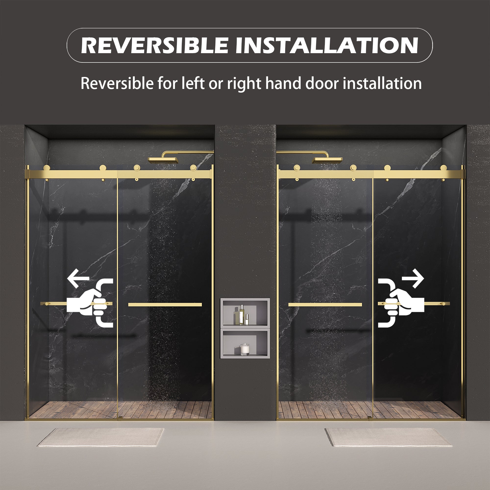 Dual Sliding Frameless Shower Door