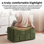 Ottoman Foot Rest in Soft Corduroy Design