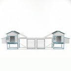 Large Wooden Chicken Coop with Double Nesting Boxes