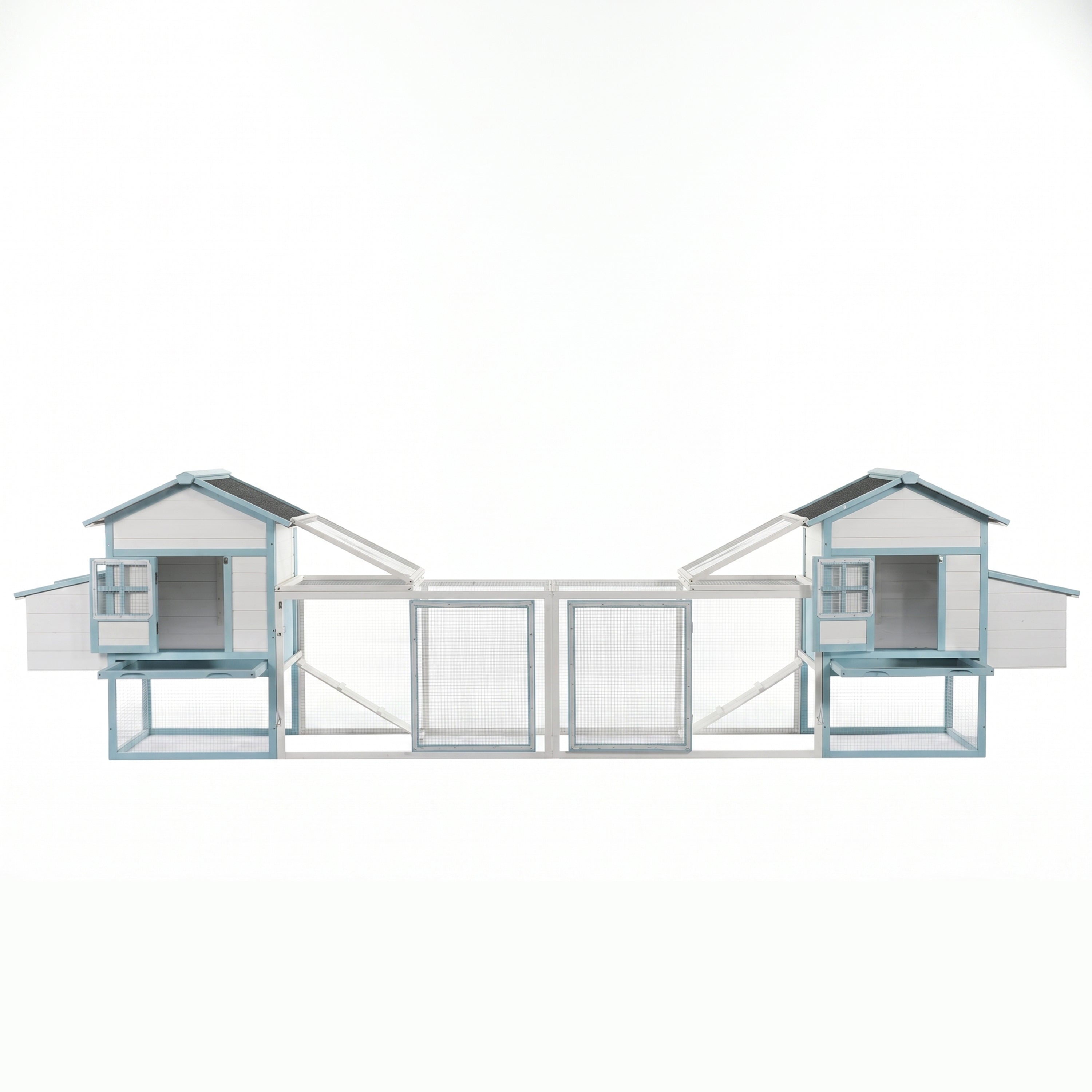 Large Wooden Chicken Coop with Double Nesting Boxes