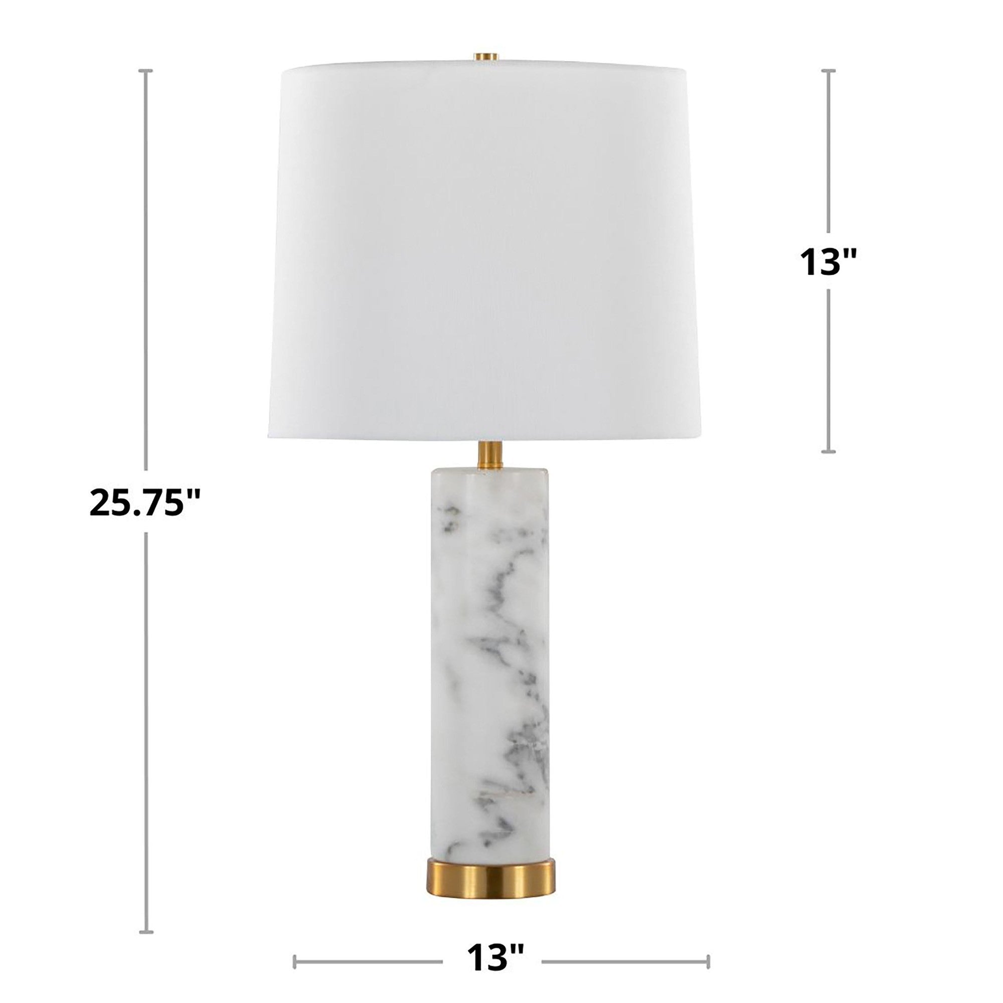 Marabella 26" Contemporary Marble Table Lamp