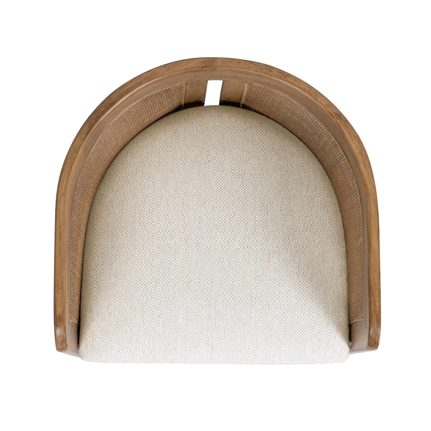 Lilith 20.5" Curved Rattan Upholstered Dining Chair