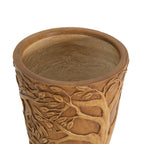 Tall Antique Bronze Tree-Embossed MGO Planter