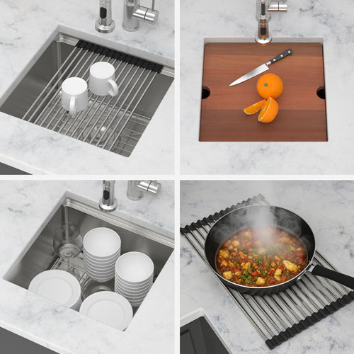 17" Undermount Kitchen Sink - Workstation Design