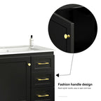 30" Black Bathroom Vanity